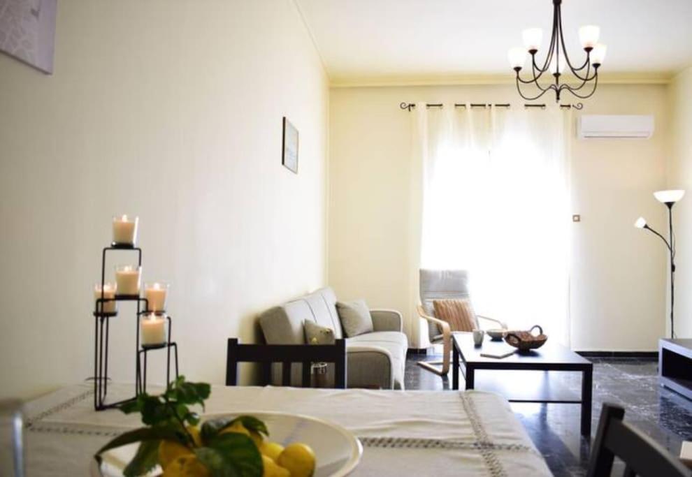 Marble Cool 2-Bedroom Down Town Yard House 基萨莫斯 外观 照片