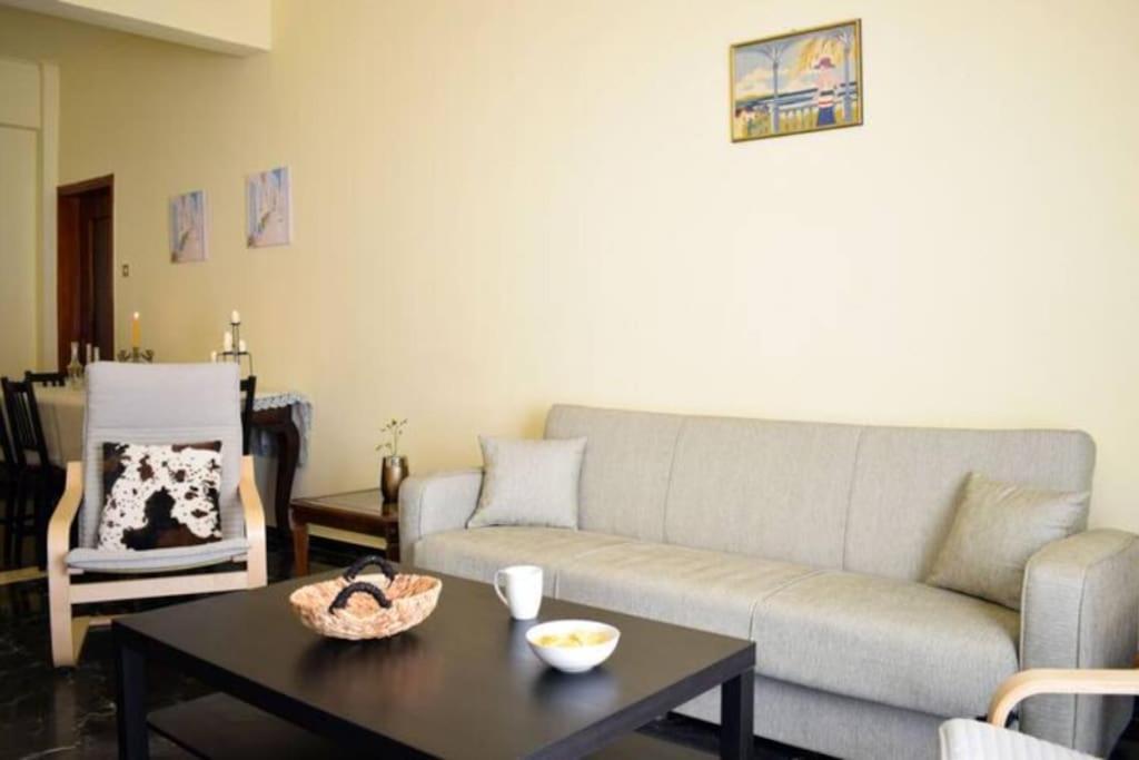 Marble Cool 2-Bedroom Down Town Yard House 基萨莫斯 外观 照片